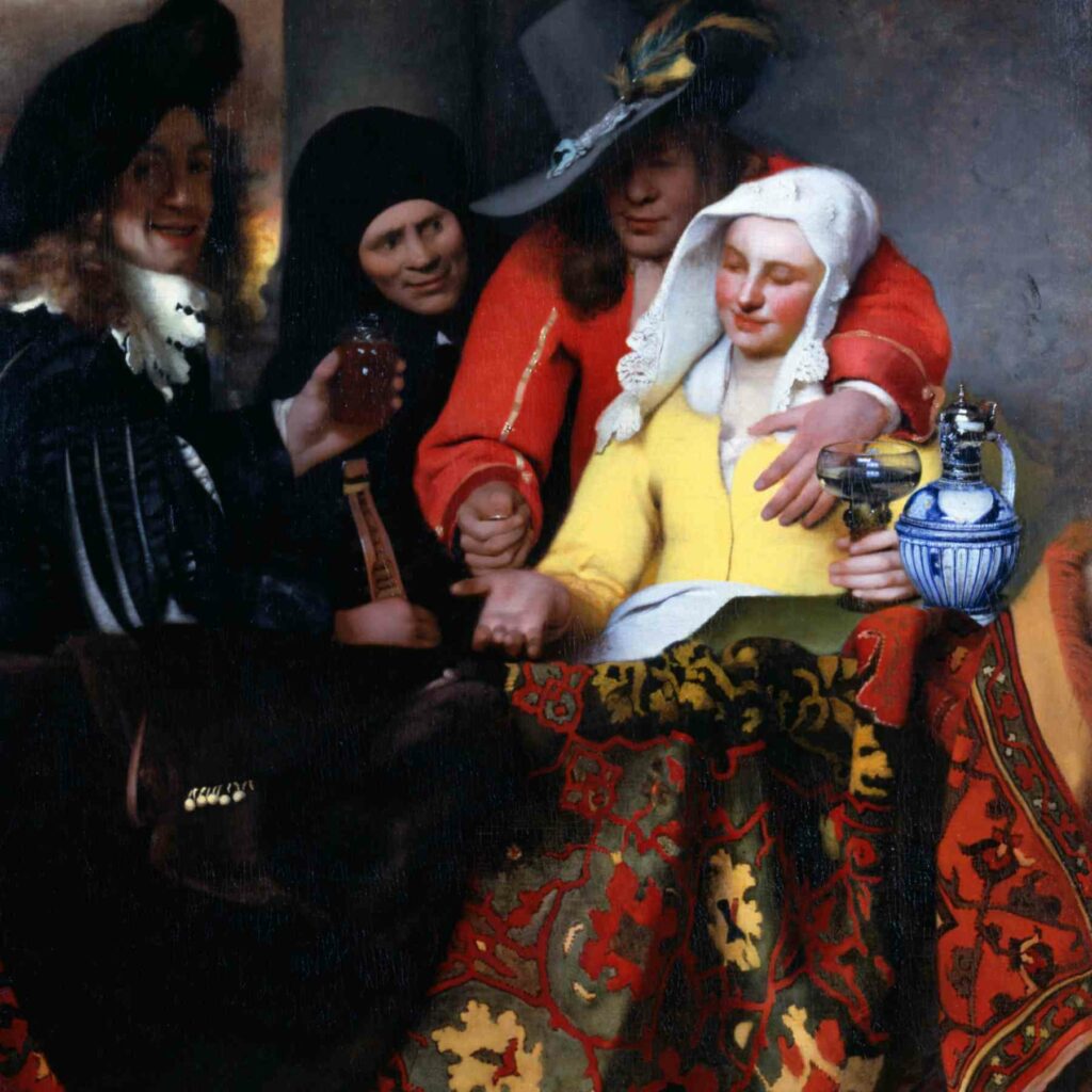 Schilderij De Koppelaarster Johannes Vermeer