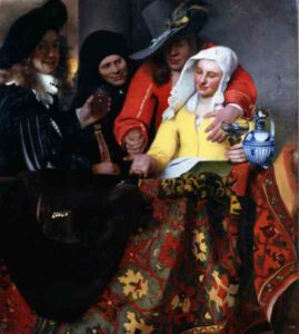 Schilderij 'De Koppelaarster' Vermeer